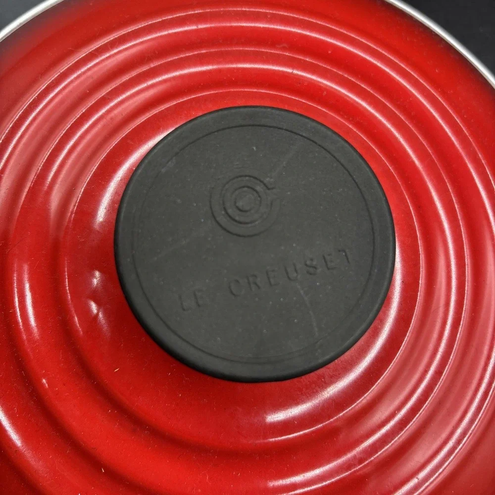Le Creuset 6 QT Enamel on Steel Stock Pot Cerise Cherry Red